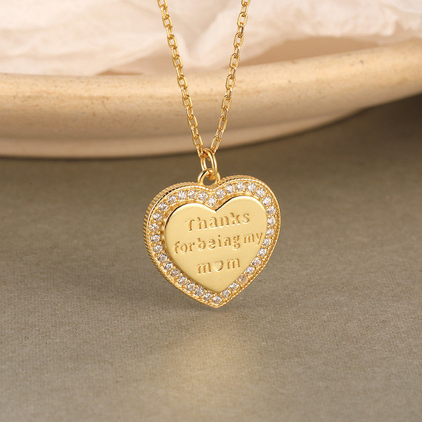 A32969 925 sterling silver gold vintage design necklace