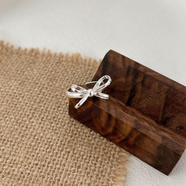 A43218 sterling silver butterfly simple fashion adjustable ring