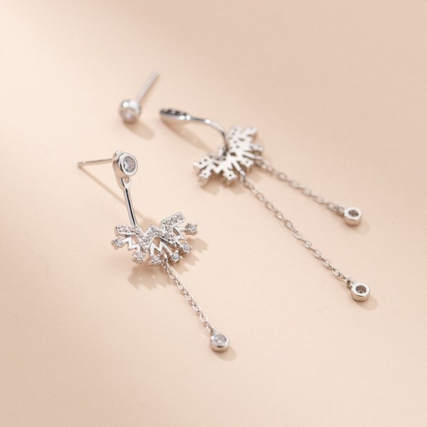 A33781 s925 sterling silver sweet simple rhinestone earrings