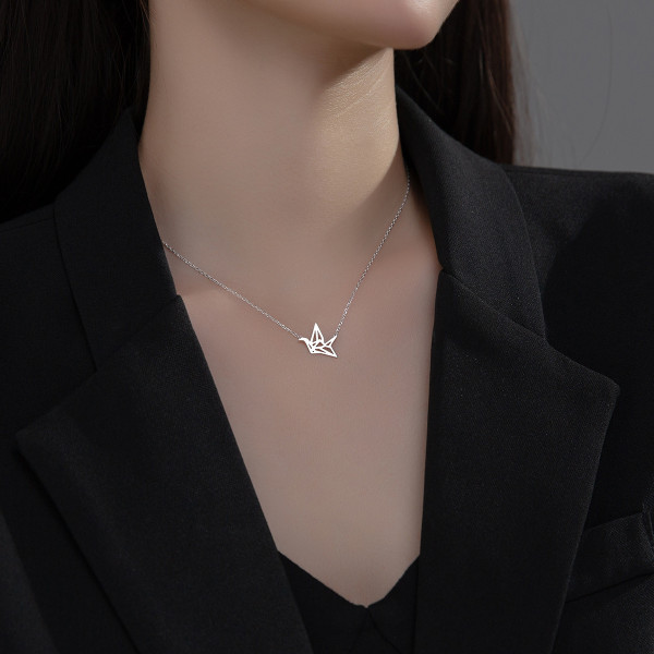 A35354 925 sterling silver pendant women simple sweet hollowed necklace