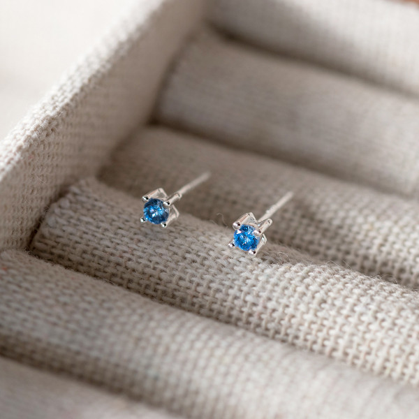 A44782 s925 sterling silver trendy sweet dainty simple rhinestone stud earrings