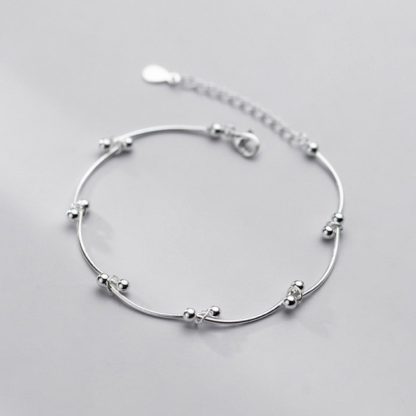A36136 s925 sterling silver simple trendy bracelet