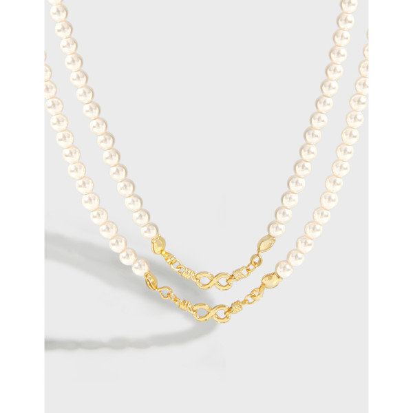 A35411 designer minimalist pearl necklace