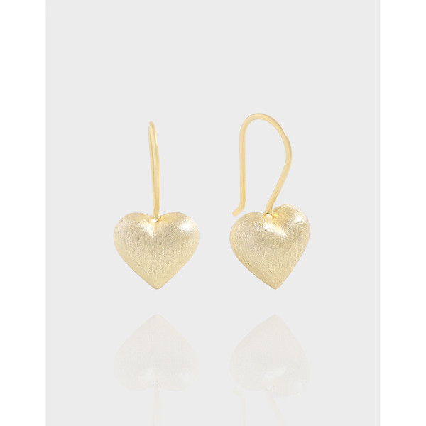 A40319 design heart sterling silver s925 stud earrings