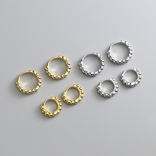A37046 s925 sterling silver silver simple cute unique fashionM earrings