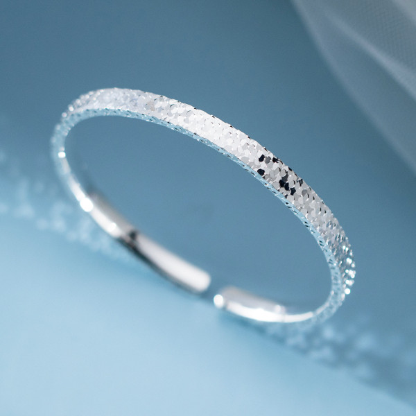 A45198 silver trendy sweet adjustable bangle bracelet