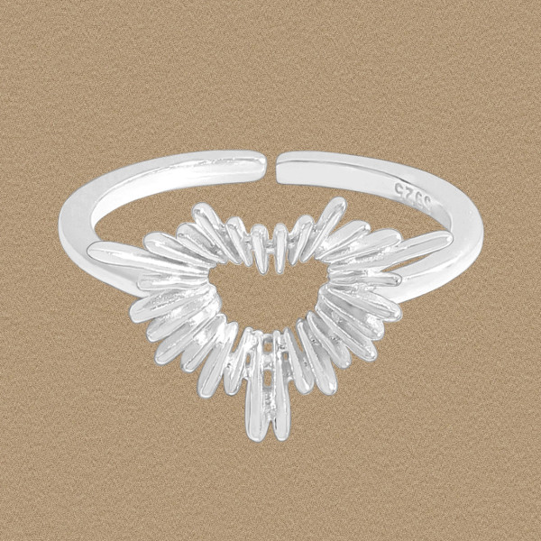 A45496 heart sterling silver s925 heartshape ring