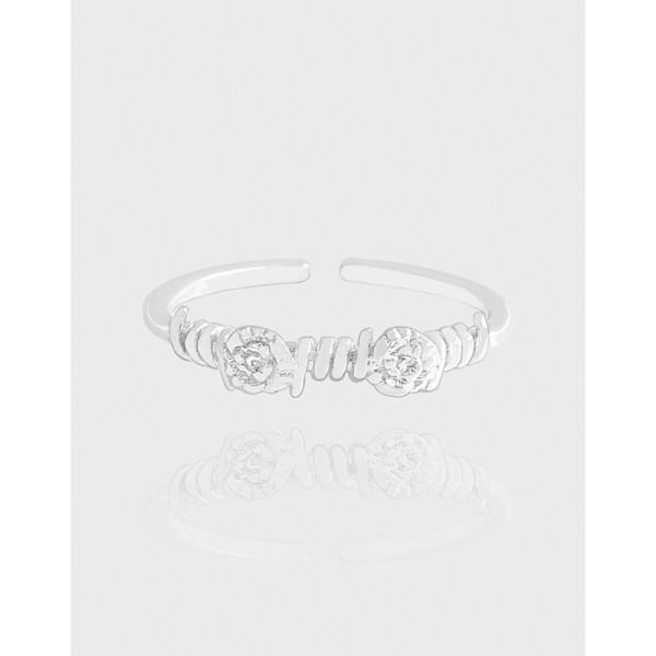 A43651 sterling silver s925 flower ring