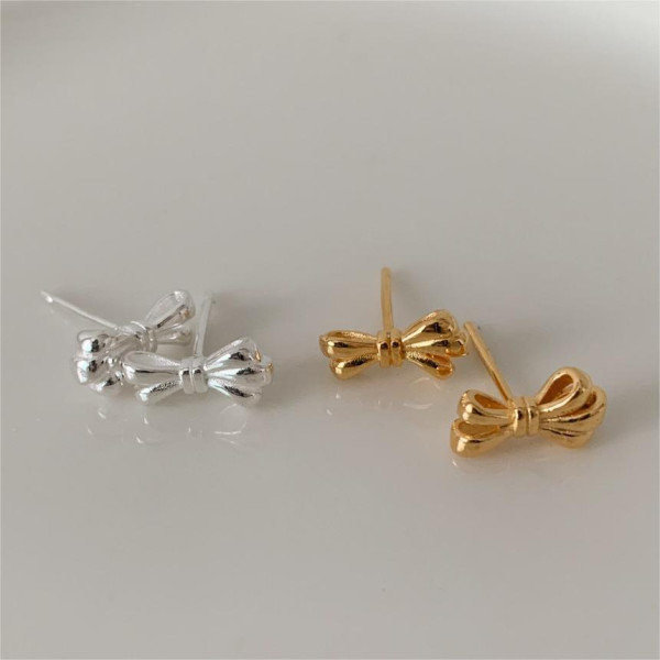 A42264 sterling silver butterfly stud earrings simple elegant earrings