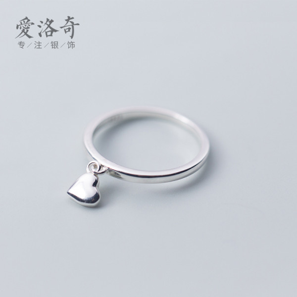 A40421 s925 silver fashion sweet heartshape pendant elegant unique heart ring