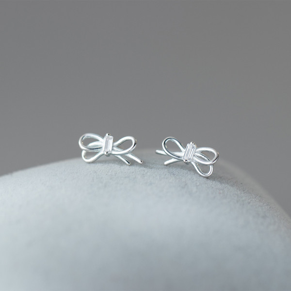 A45150 s925 sterling silver sweet unique rhinestone butterfly stud earrings