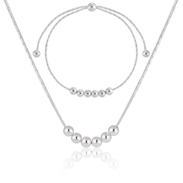 A43125 chain bar s925 sterling silver unique elegant necklace