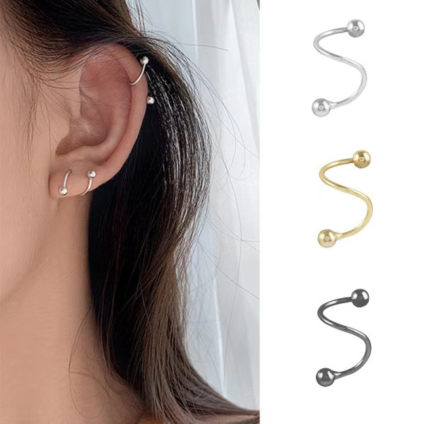 A36807 s925 sterling silver simple earrings