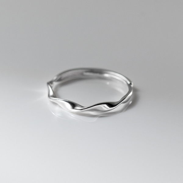 A41836 silver simple fashion ring