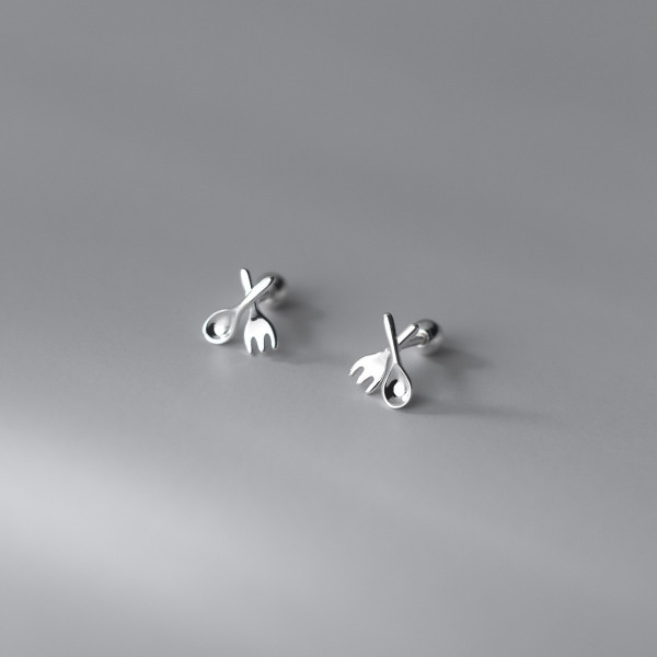 A35741 s925 sterling silver trendy simple earrings