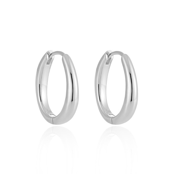 A44220 unique elegant geometric oval s925 sterling silver earrings