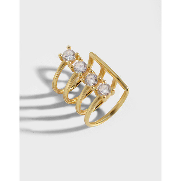 A33958 design simple geometric rhinestone earrings