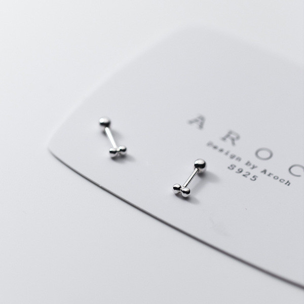 A34733 s925 sterling silver silver earrings