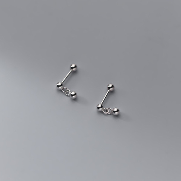 A44208 s925 silver simple fashion stud cute elegant earrings