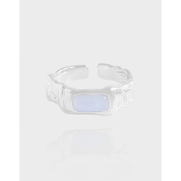 A38876 design wrinkled agate sterling silver s925 ring