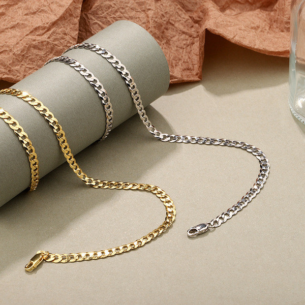 A33977 925 sterling silver vintage unique punk necklace