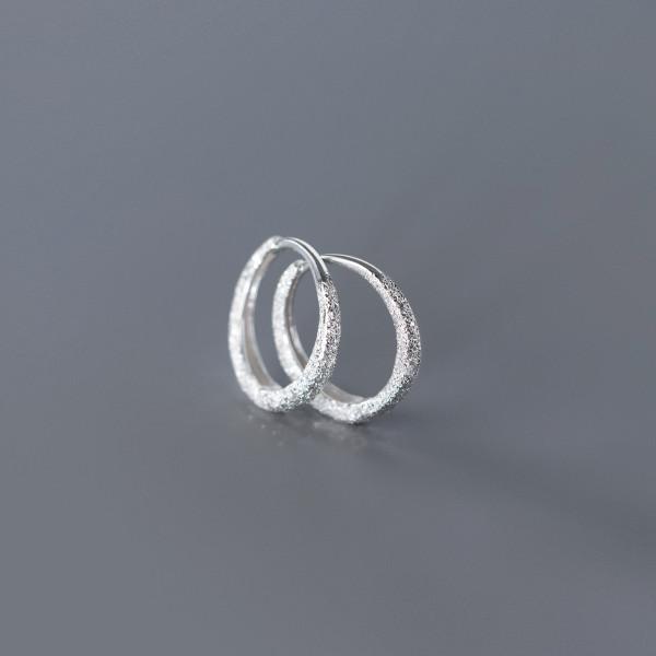A35629 s925 sterling silver hoop earrings