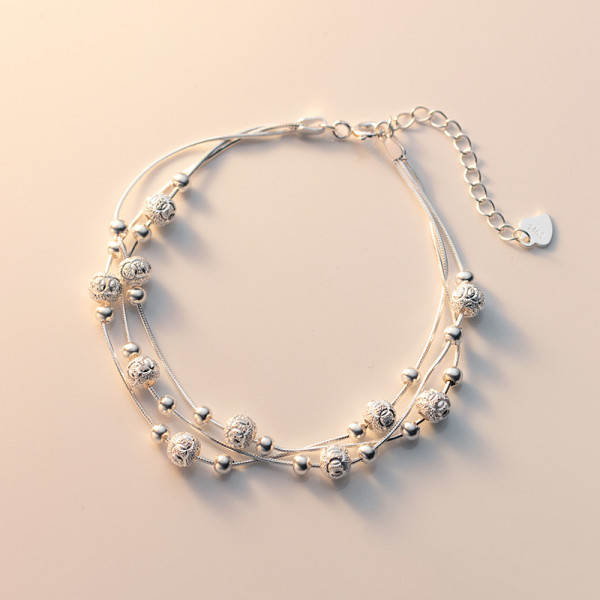 A35024 s925 sterling silver sweet charm bracelet