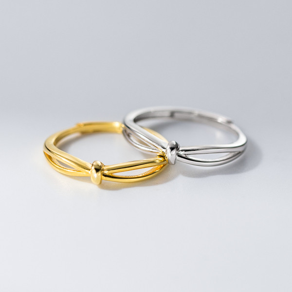 A46268 s925 sterling silver sweet dainty rope ring