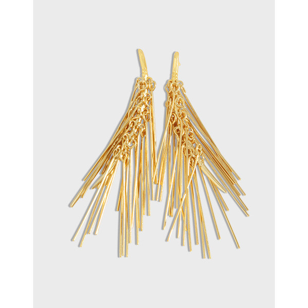 A34913 design simple geometric gold earrings