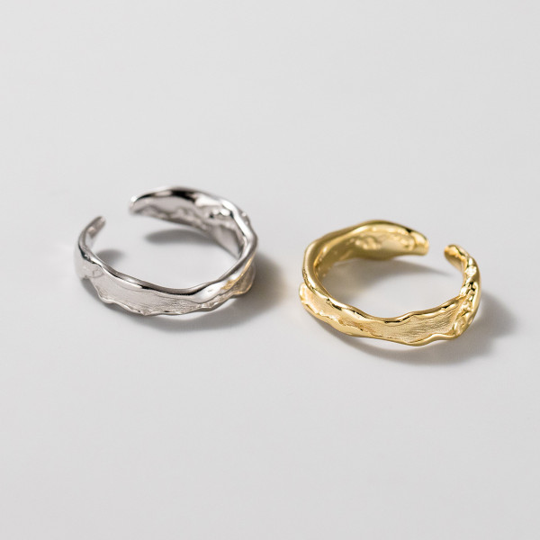 A36538 s925 sterling silver simple geometric chic ring