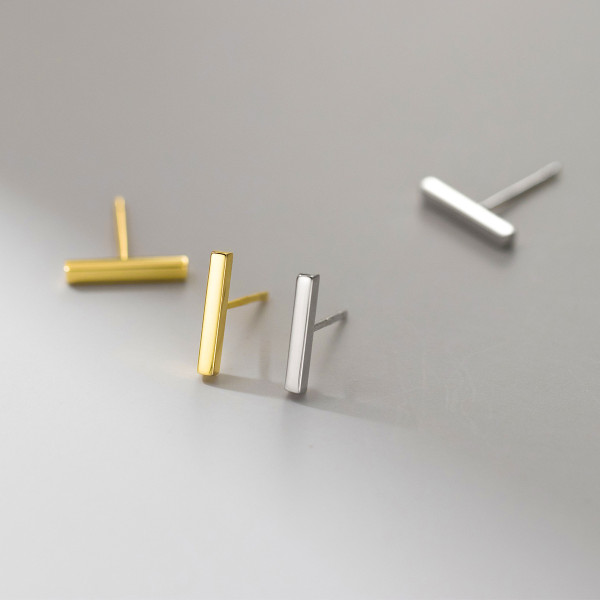 A43250 s925 sterling silver fashion simple stud trendy design earrings