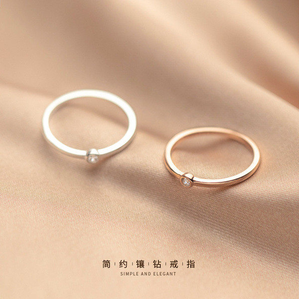 A32087 s925 sterling silver trendy simulateddiamondring