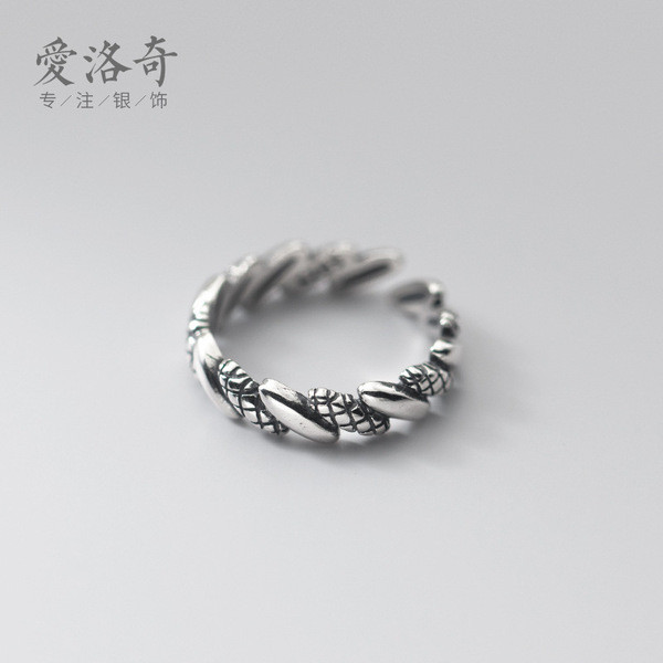 A32101 s925 sterling silver unique vintage silver ring