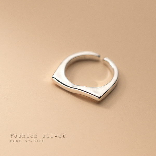 A32108 s925 sterling silver chic fashion weave bar ring