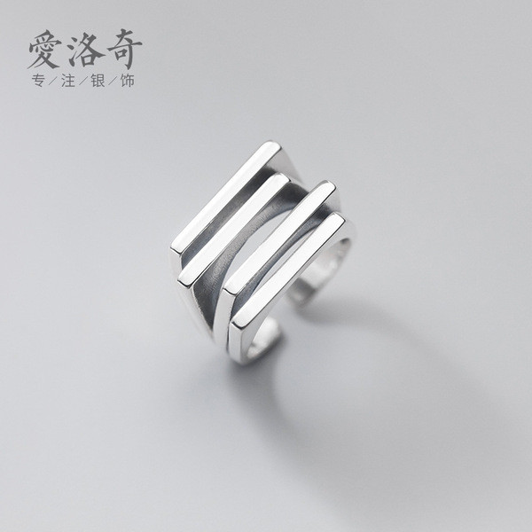 A32141 s925 sterling silver silver ring