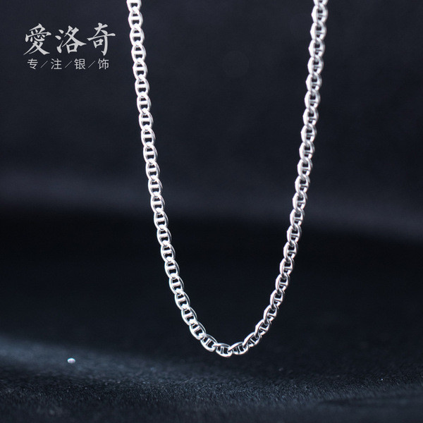 A33078 s925 sterling silver simple necklace