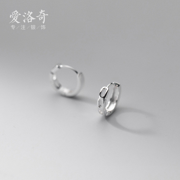 A32253 s925 sterling silver cute chic unique hollowed earrings