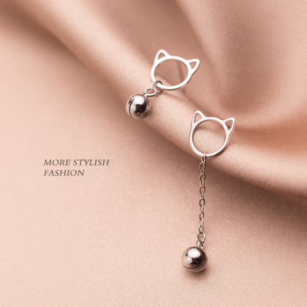 A44622 s925 silver cute sweet earrings