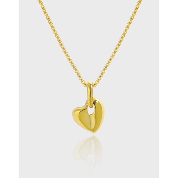 A37584 design simple quality elegant heartshape s925 sterling silver necklace