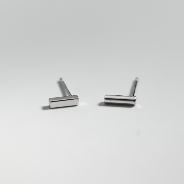 A37084 s925 sterling silver trendy simple square trendy geometric earrings