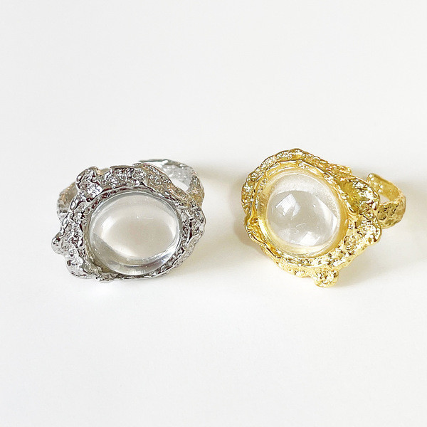 A32568 925 sterling silverins quality  white crystal adjustable ring