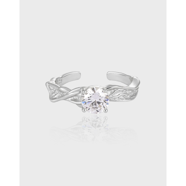 A42092 unique elegant rhinestone s925 sterling silver ring