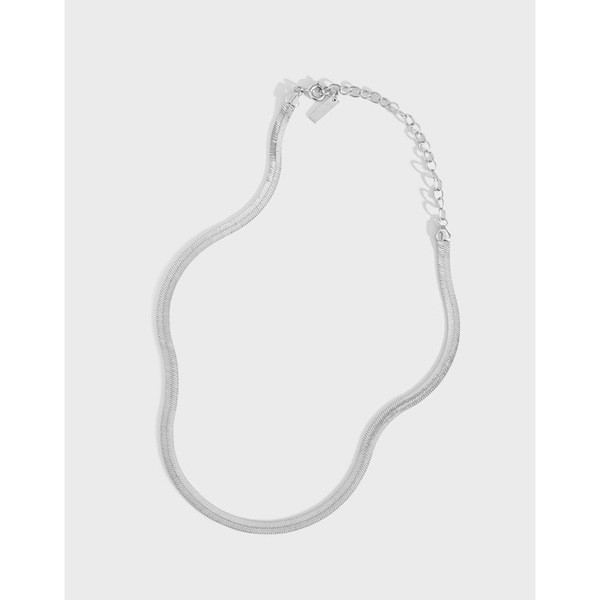 A31287 minimalist snakechainchoker choker s925 sterling silver necklace