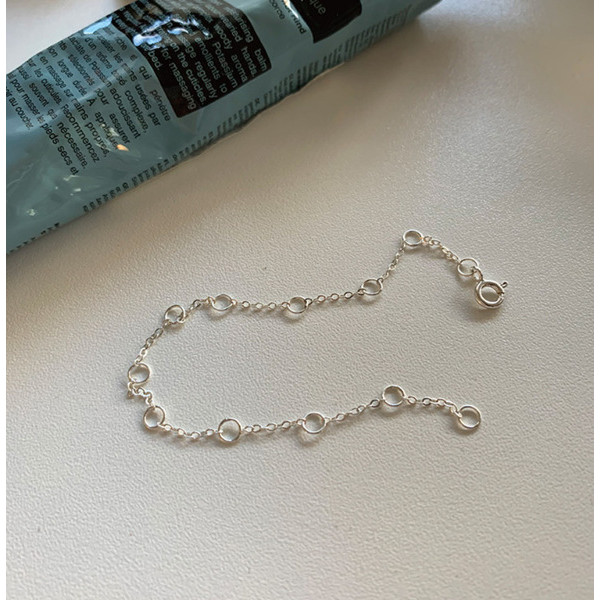 A34301 trendy s925 sterling silver silver simple bracelet
