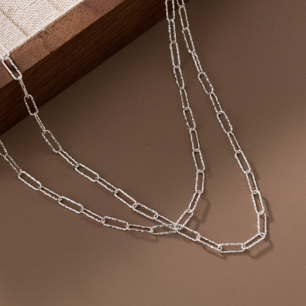 A45415 hollowed s925 sterling silver necklace