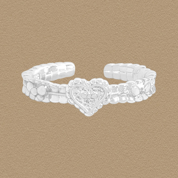A45895 butterfly heart s925 sterling silver heartshape adjustable ring