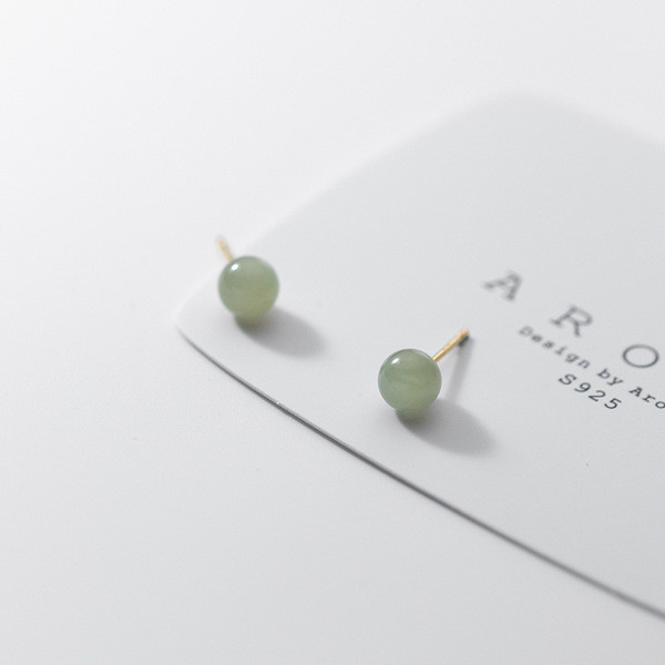 A33693 s925 sterling silver trendy simple fashion circle earrings