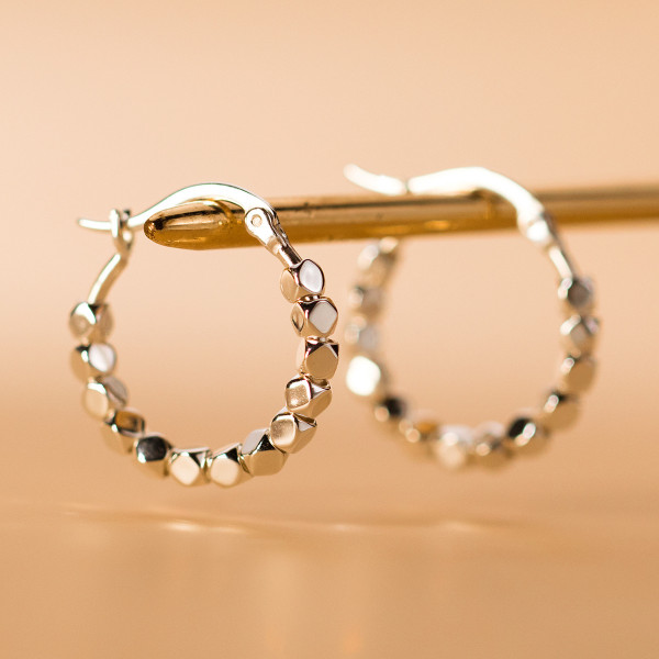A39156 s925 silver short simple trendy elegant earrings