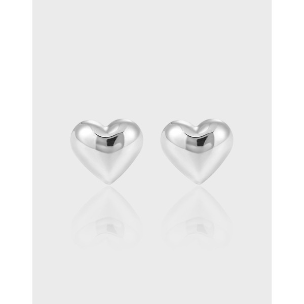 A40310 unique simple grade heart s925 sterling silver stud earrings