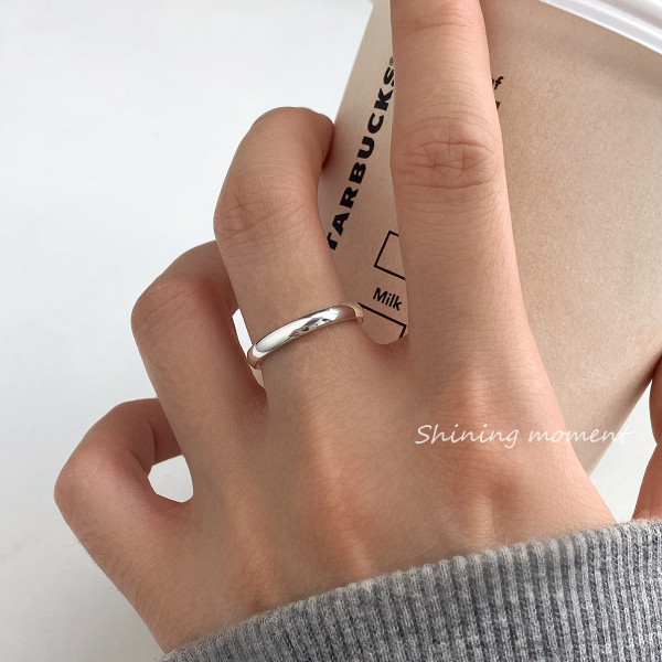 A43161 s925 silver simple elegant trendy ring